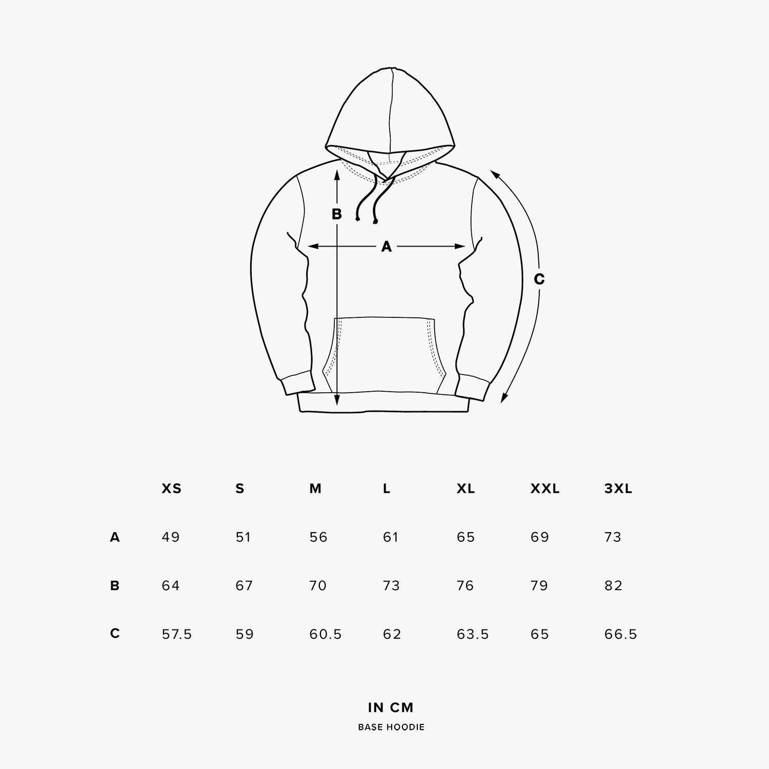 Base Hoodie · Unbedrucktes Sample