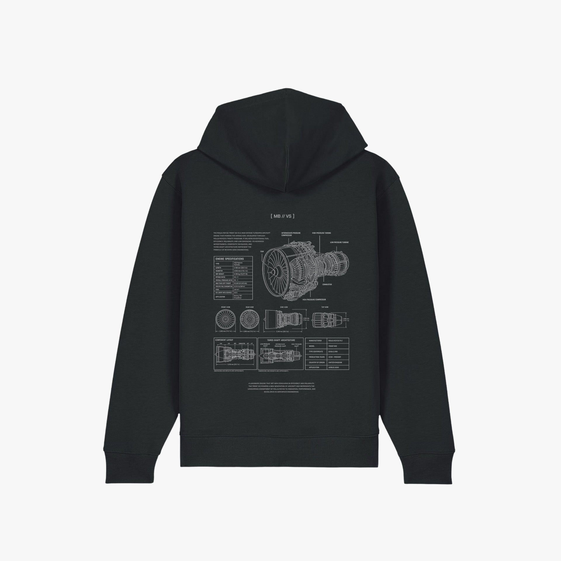 Iconic Zip Hoodie Black