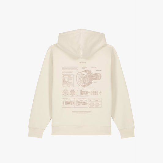 Iconic Zip Hoodie Raw Ivory