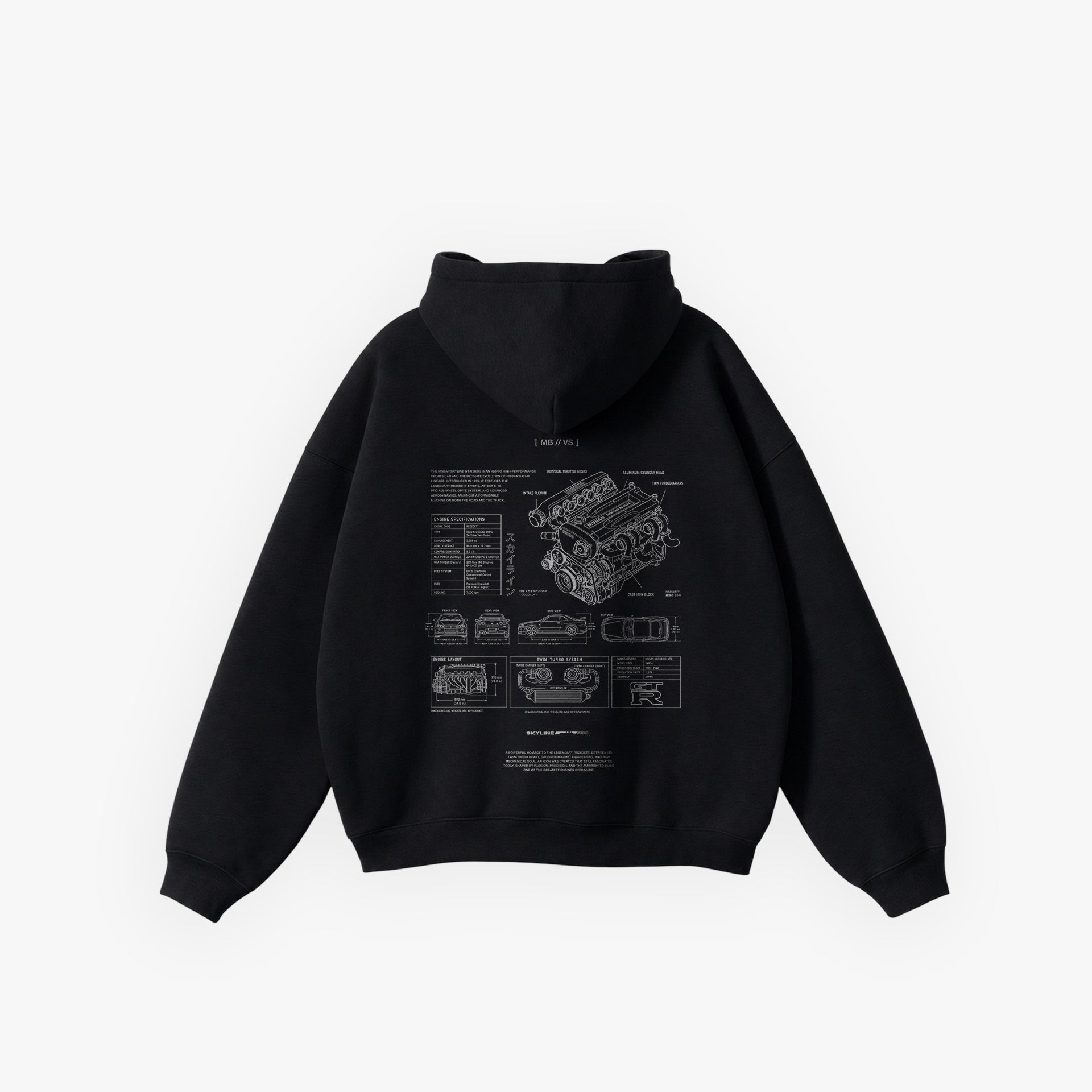 Iconic Fashion Hoodie // X215-3 Engine