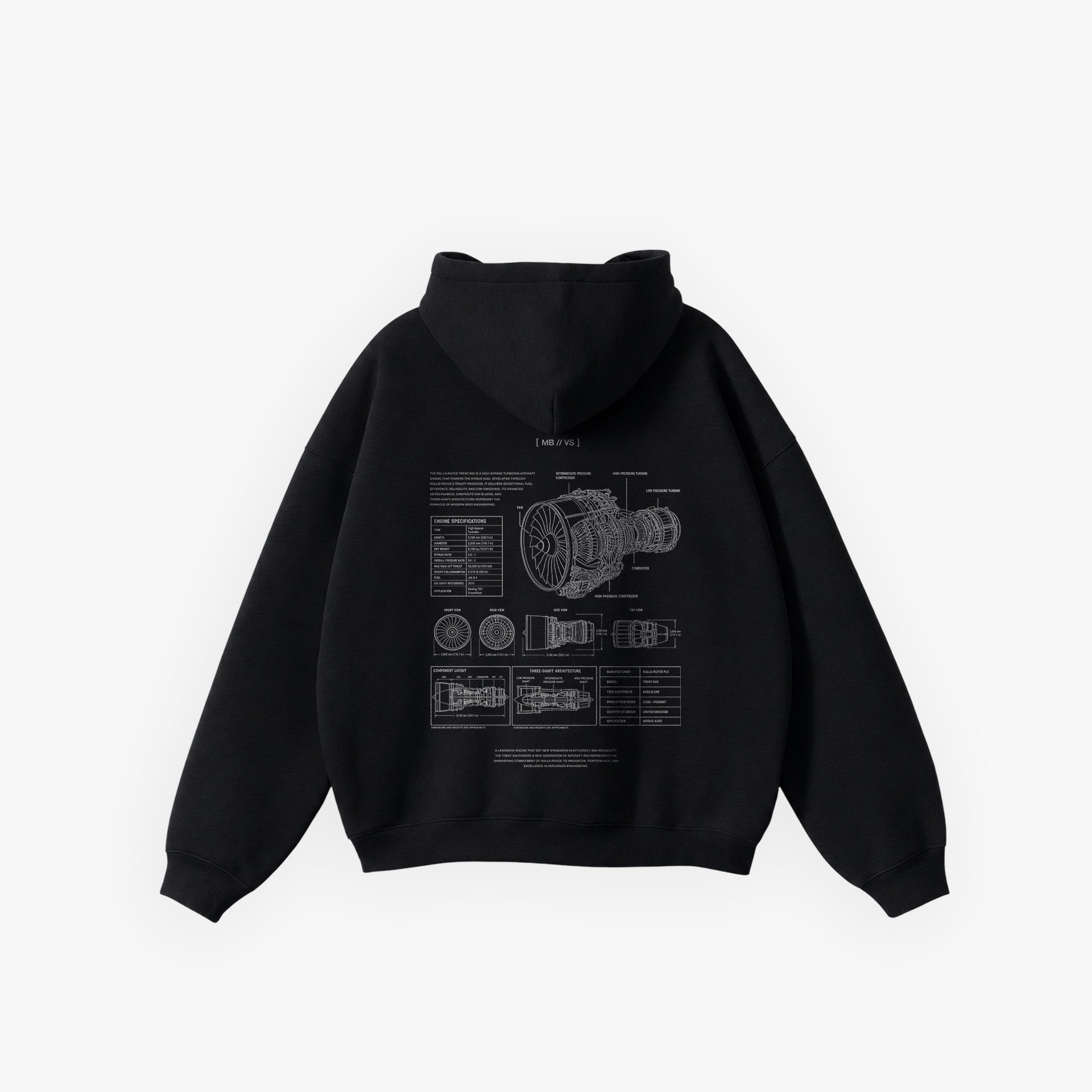 Iconic Fashion Hoodie // X215-4 Turbine