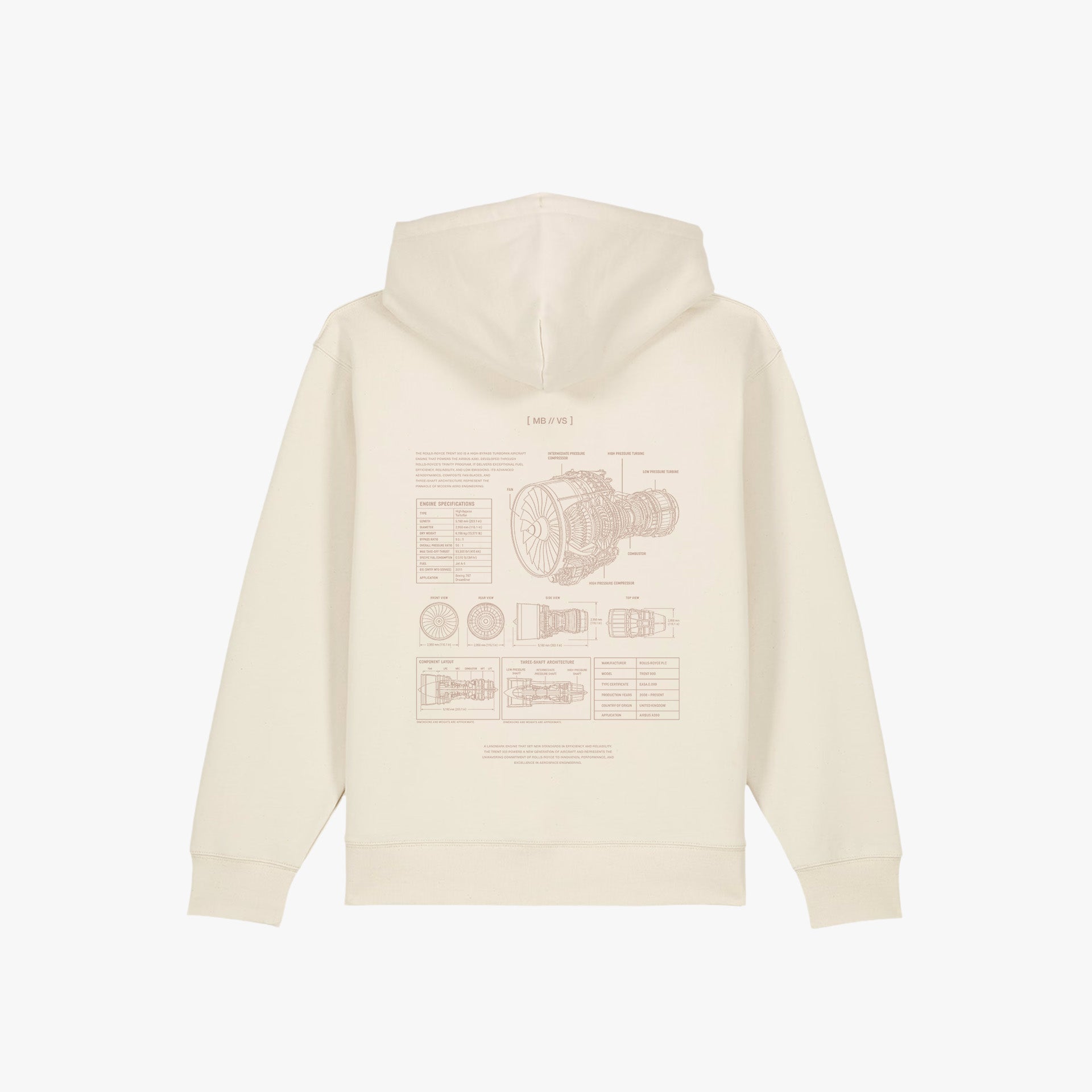 Essentials Zip Hoodie // X215-4 Turbine