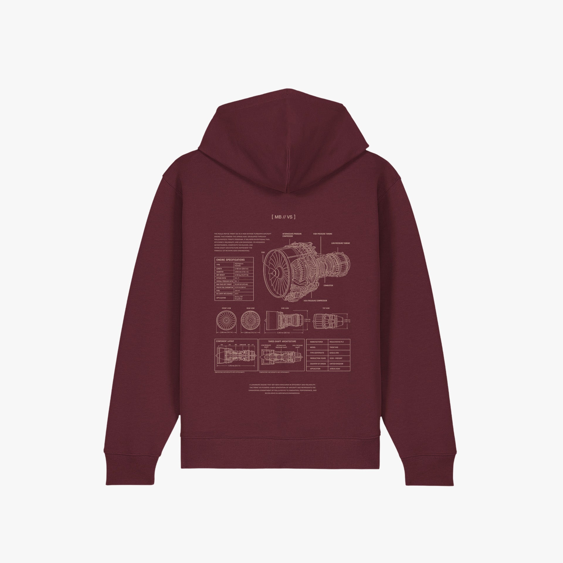 Essentials Zip Hoodie // X215-4 Turbine
